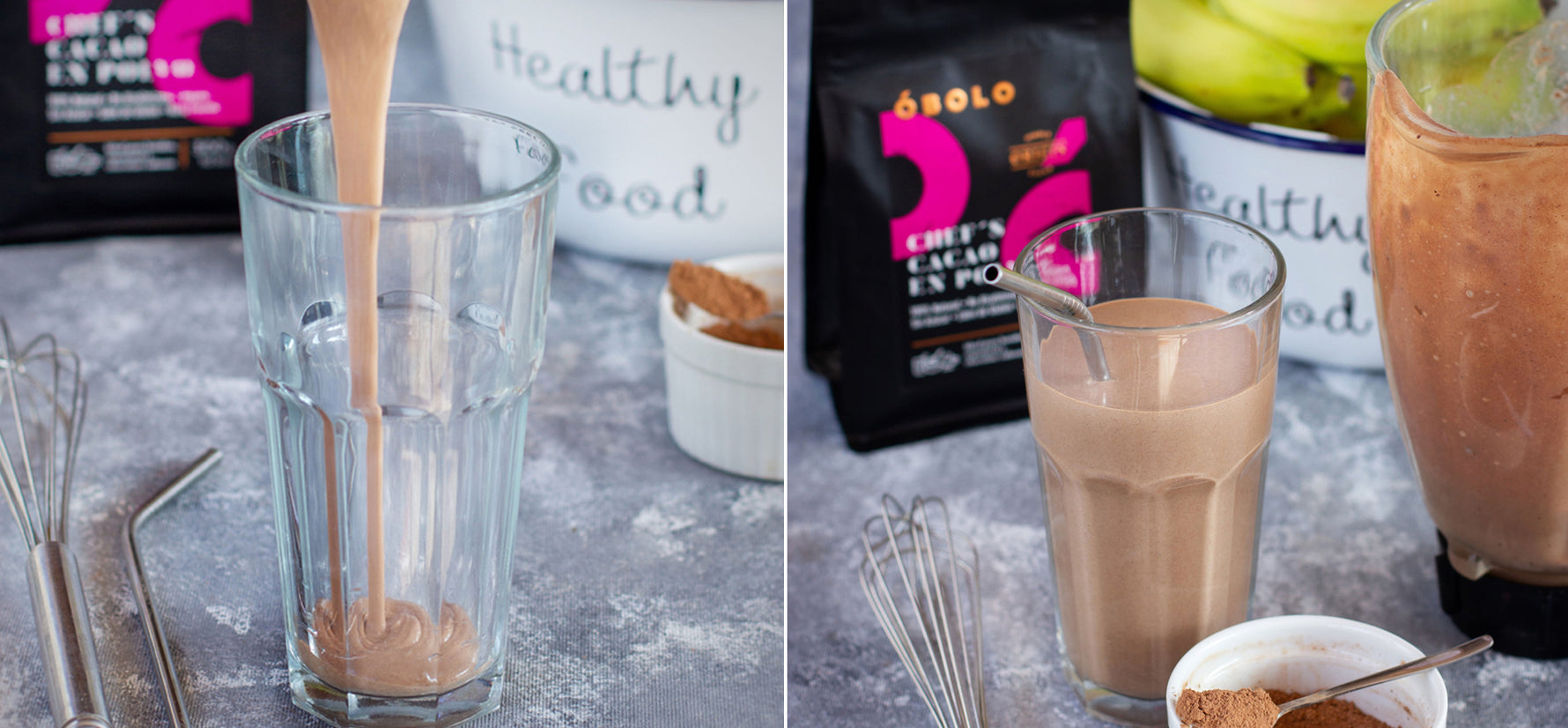 Smoothie cacao y plátano