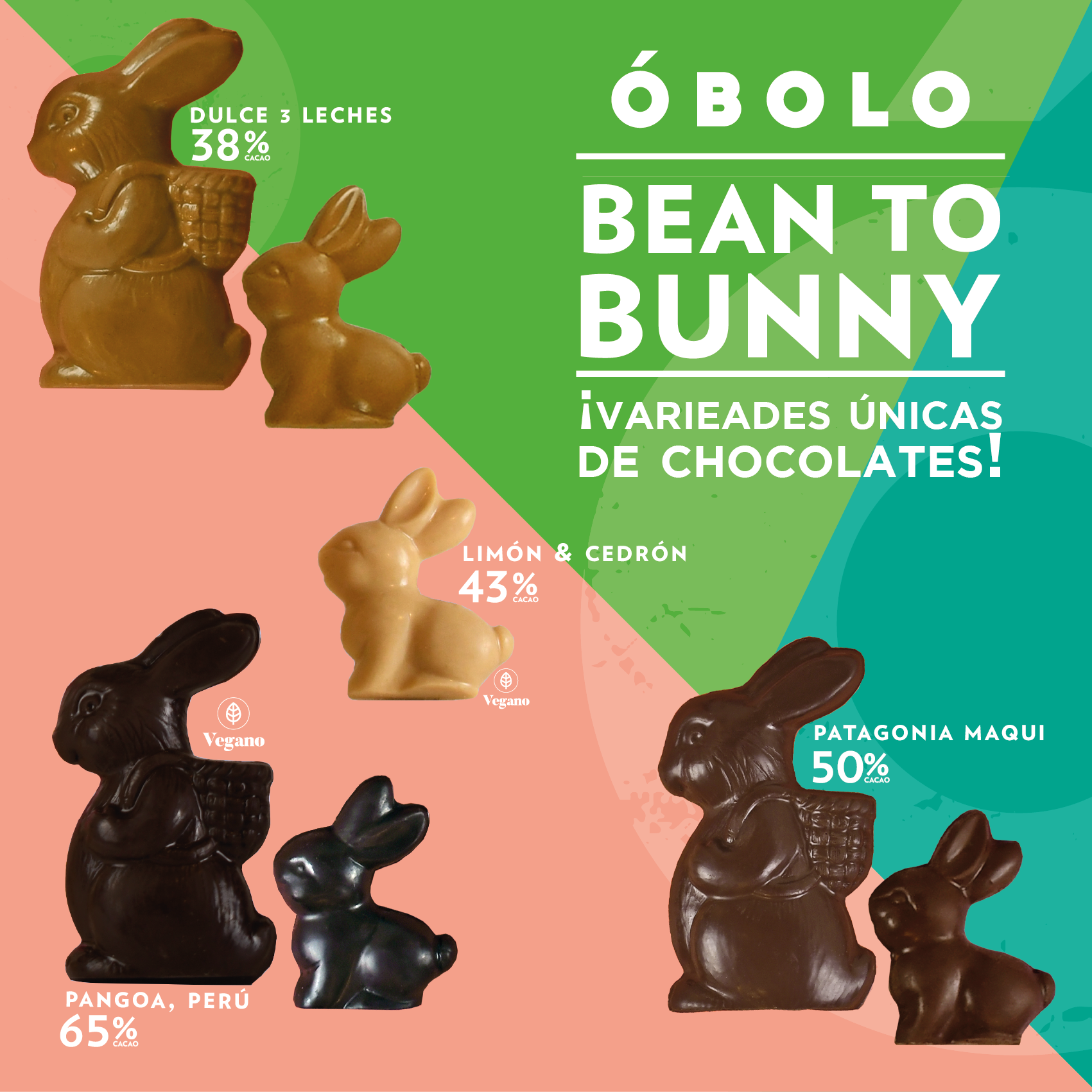 conejitos de pascua de chocolate