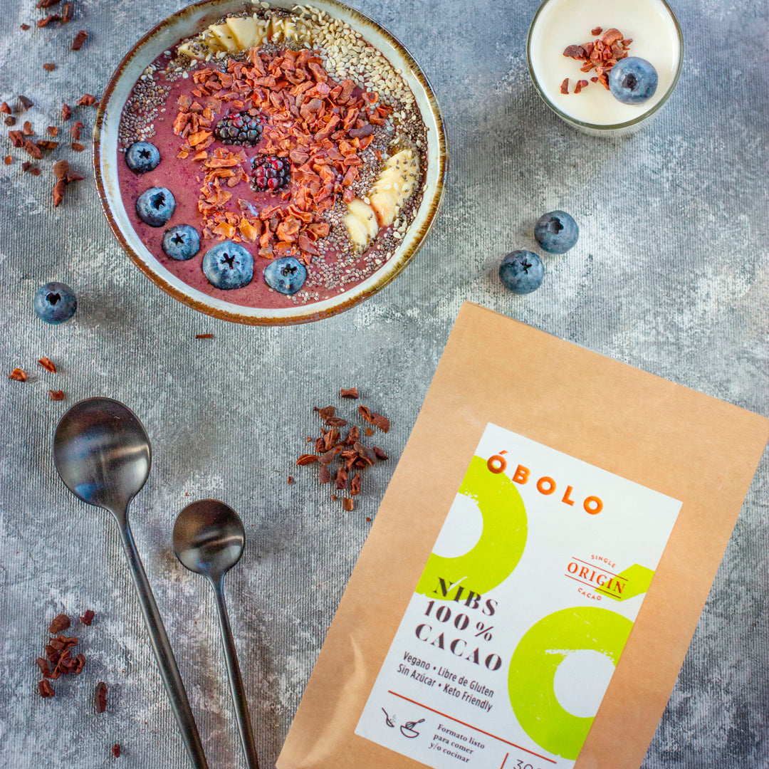 Nibs de cacao orgánico desayuno