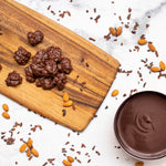 Nidos de chocolate con almendras y nibs de cacao