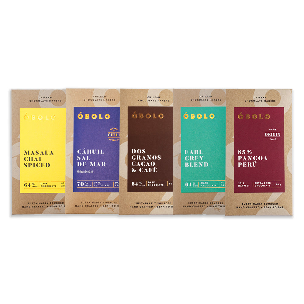 5 variedades de dark chocolate incluidos en el pack de regalo