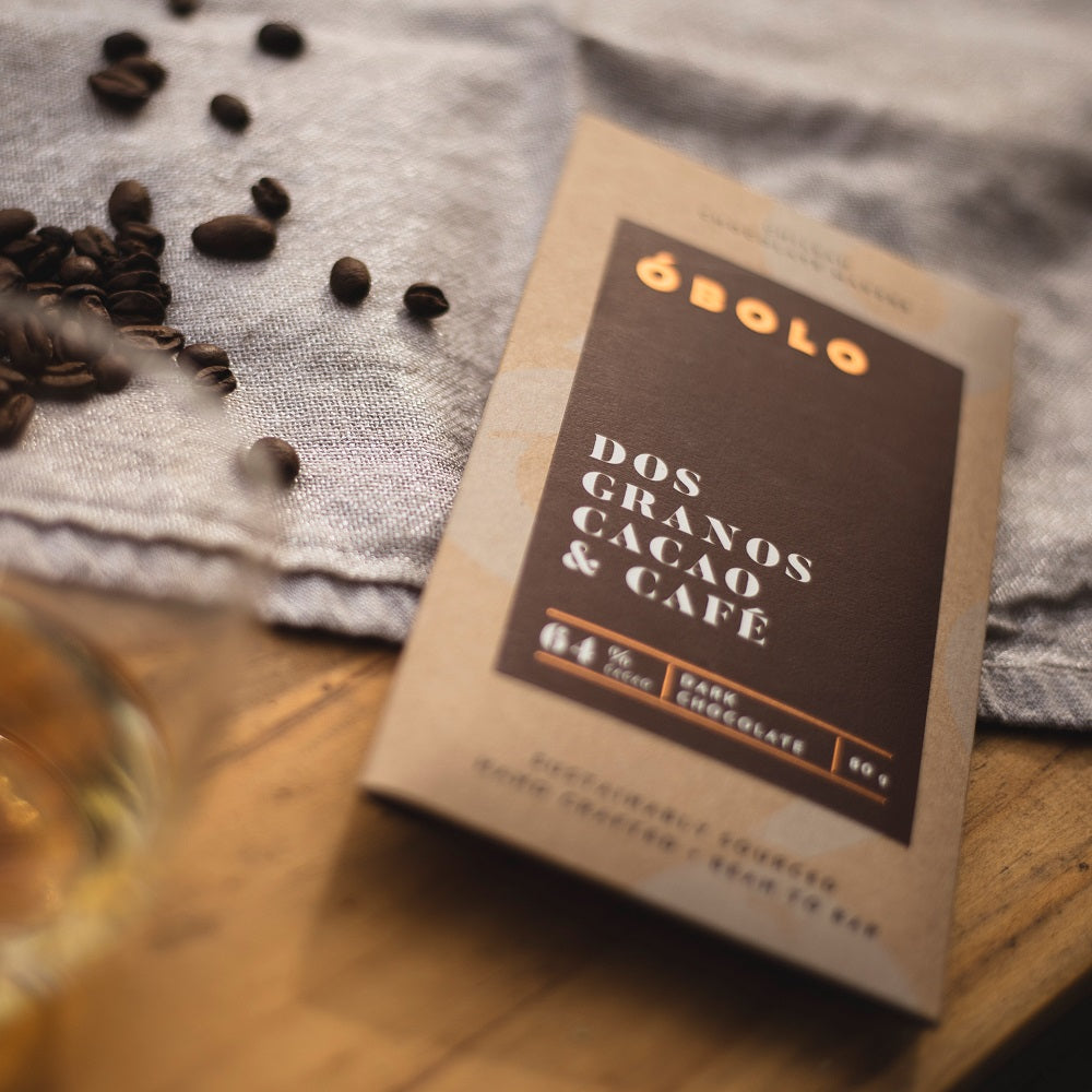 BARRA CHOCOLATE 64% CACAO DOS GRANOS CACAO & CAFE - OBOLO CHOCOLATE