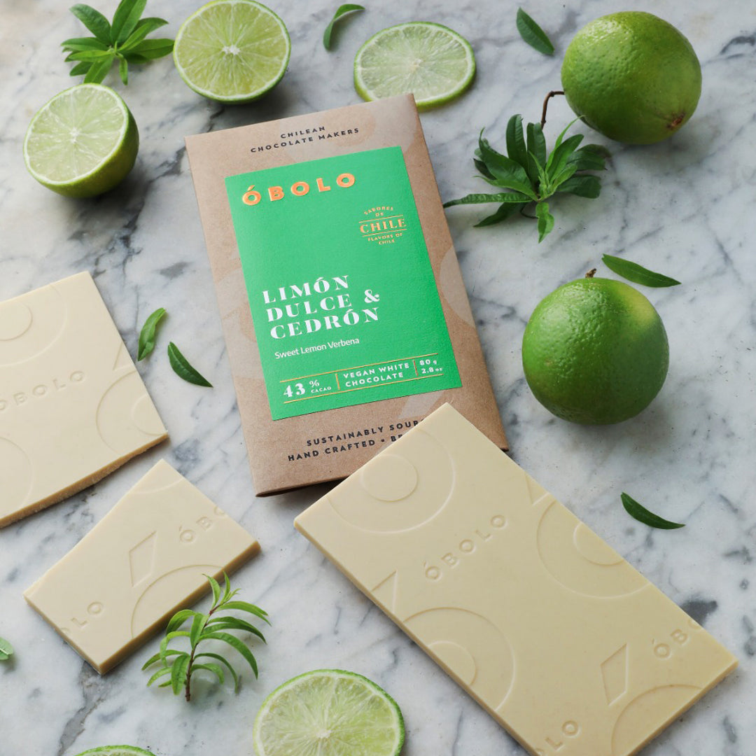 BARRA DE CHOCOLATE BLANCO VEGANO 43% CACAO LIMON Y CEDRON