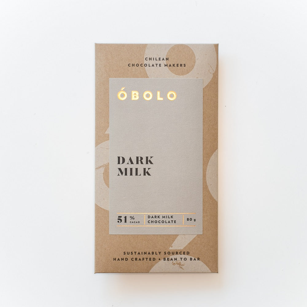BARRA CHOCOLATE 51% CACAO DARK MILK - OBOLO CHOCOLATE