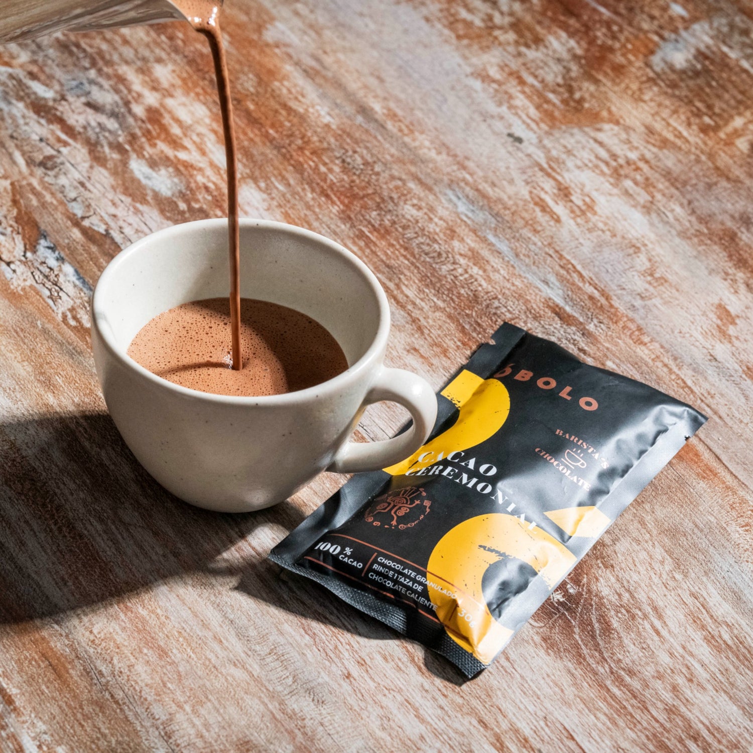 Chocolate Caliente - Ceremonial 100% Cacao. 8 Sachets de 30gr