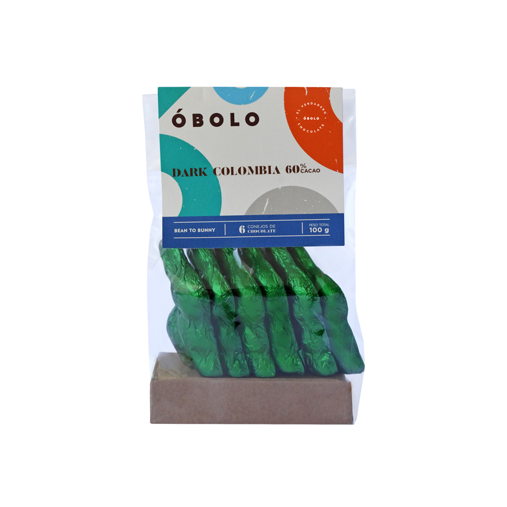 Pack Conejos de Pascua Dark 60% Colombia Cacao Vegano 100g