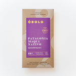 BARRA DE CHOCOLATE 50% CACAO PATAGONIA CON MAQUI NATIVO EMPAQUE RECICLABLE